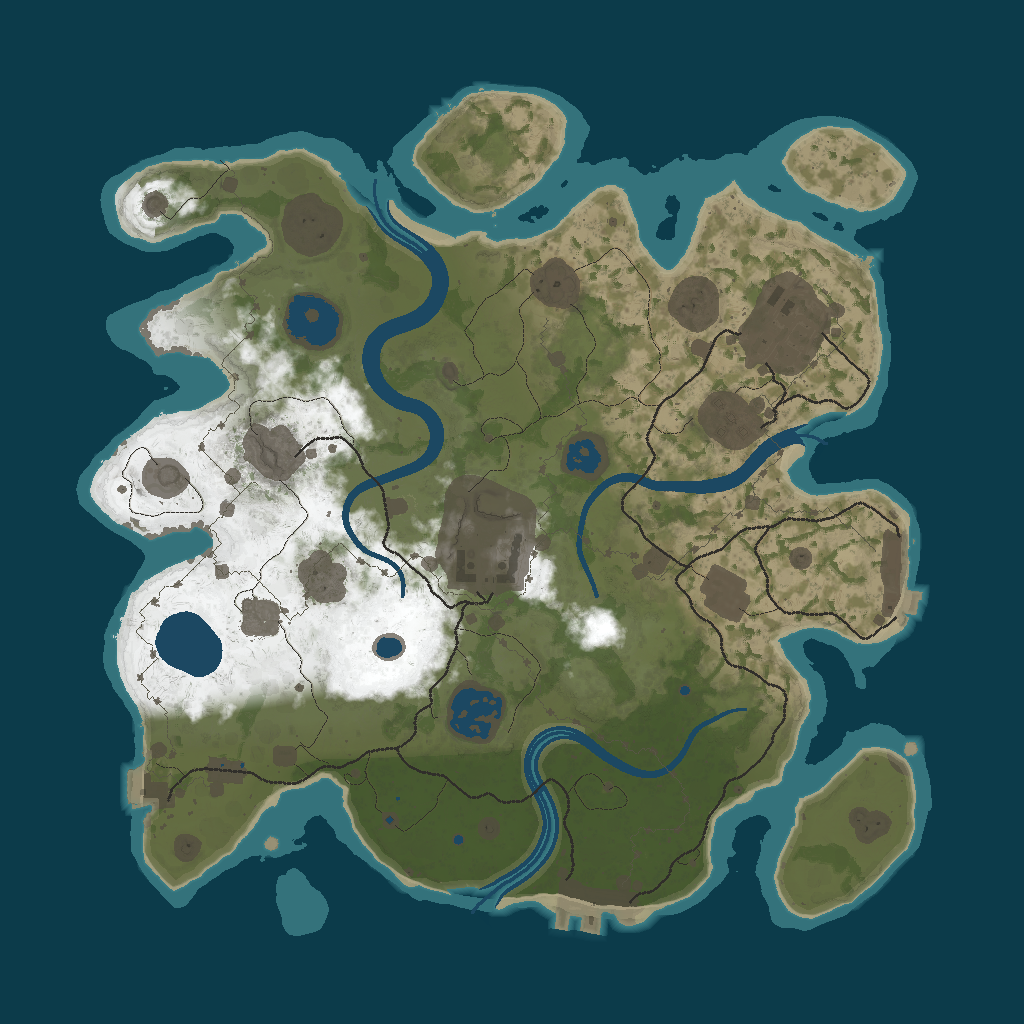 Procedural Map · 123456 · 3000